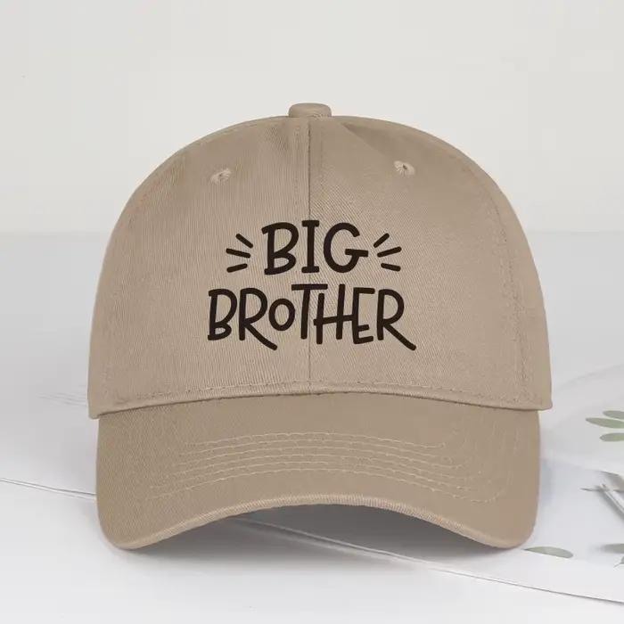Casquette de baseball Coolwind BIG BROTHER avec imprimé lettres et visière souple - Casquette de spo