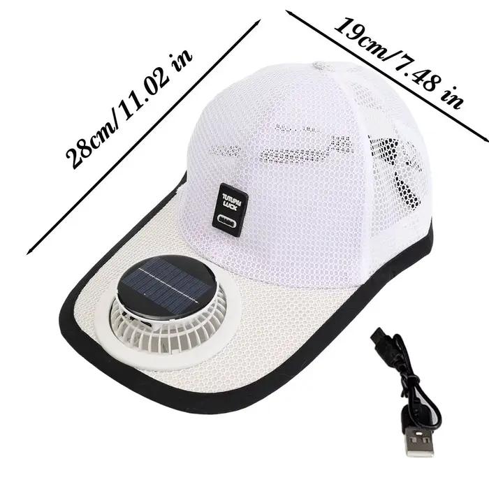 Casquette solaire avec ventilateur, respirante en maille pour l'été, protection solaire, chapeau de 