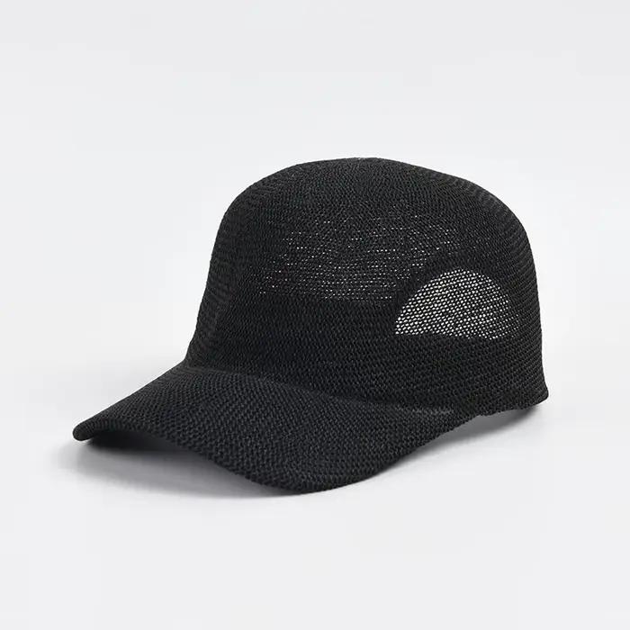 Casquette de baseball respirante en paille pour homme et femme, idéale pour le sport en plein air, d