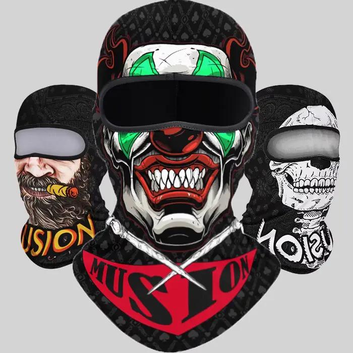Musion cagoule masque coupe-vent anti-poussière rue drôle squelette personnalisé moto ski pêche Spor