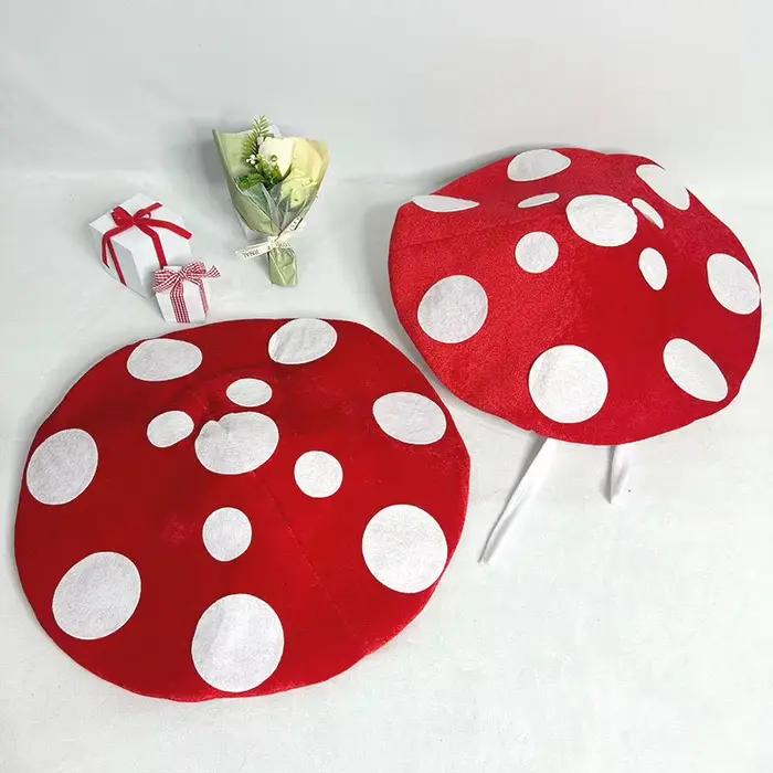 Amanita Muscaria Chapeau de champignon-chapeau de costume d'Halloween tacheté rouge et blanc pour co