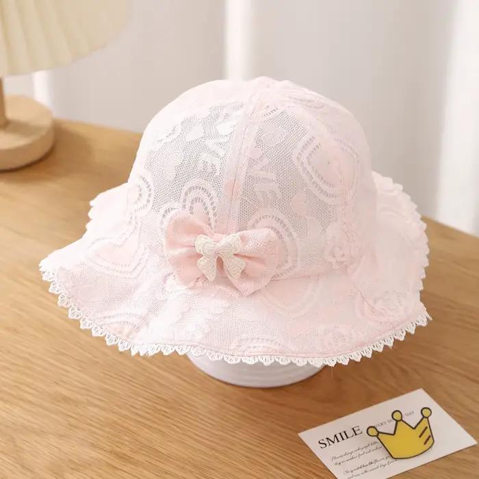 Chapeau Panama d'été pour bébé fille, avec nœud mignon, casquette de pêcheur pour tout-petit, chapea