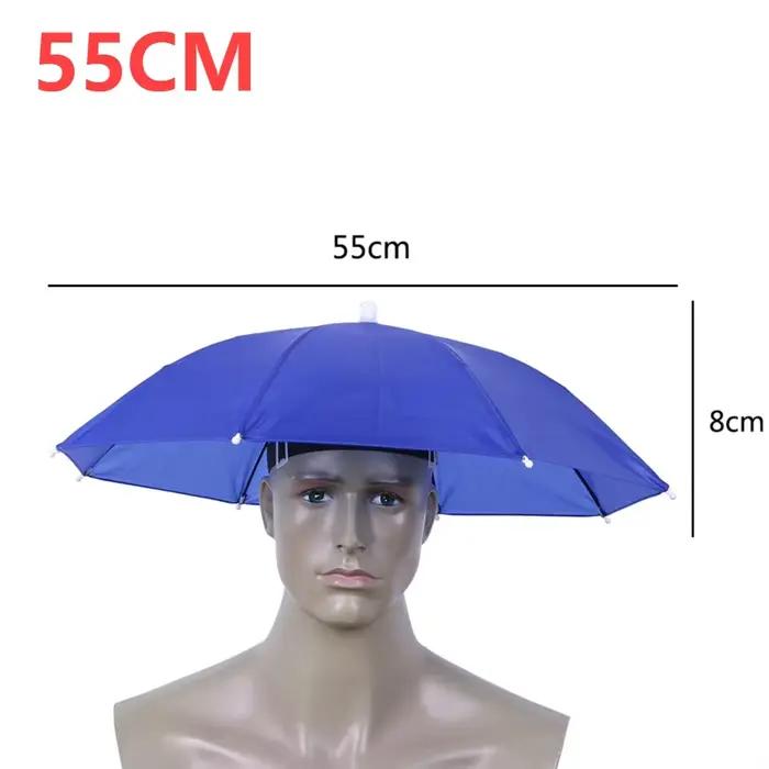 Chapeau parapluie doublement pliable pour activités de plein air, randonnée, protection solaire et a
