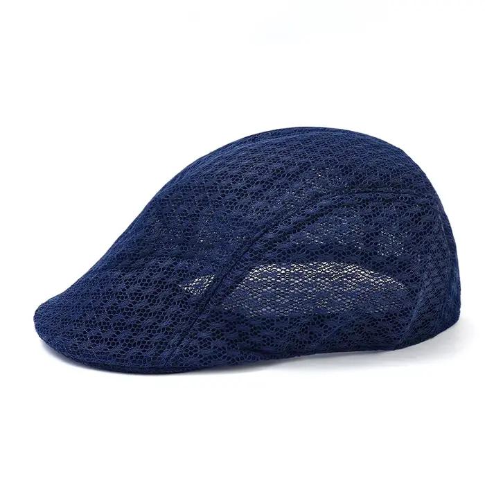 Bérets creux en maille respirante pour hommes, chapeau pratique de printemps et d'été, casquette à s
