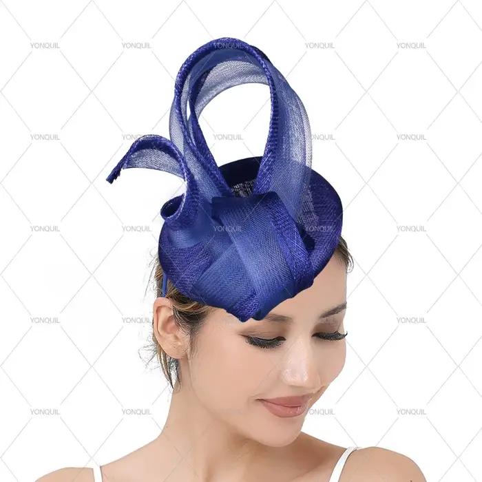 Sinamay – chapeau fascinateur en maille pour femmes, bandeau élégant en plumes et fleurs, Kenta Derb