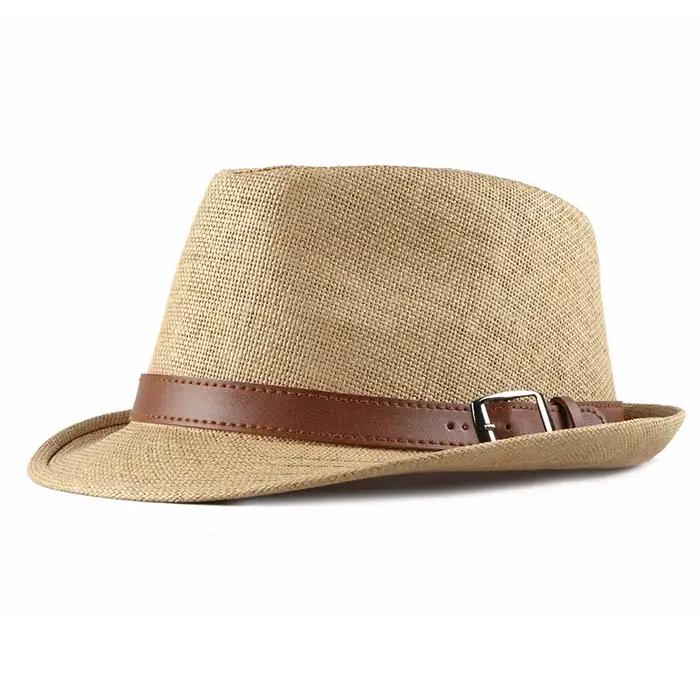 Chapeau de paille d'été pour hommes et femmes, mode coréenne, pare-soleil, rétro britannique, chapea