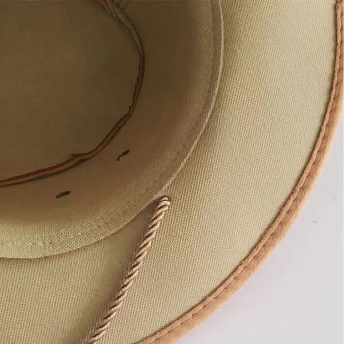 Chapeau de cowboy occidental pour hommes, casquette mongole, grand bord, gentleman, cadeaux de jazz,