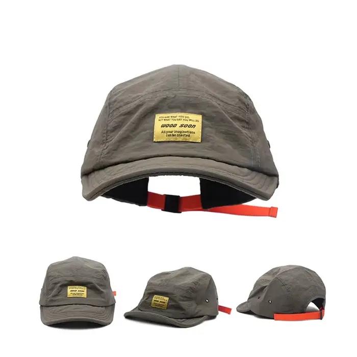 Casquette de Baseball à 5 panneaux, à la mode, à rabat, à séchage rapide, à bords plats, pour hommes