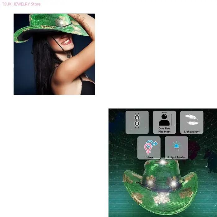62KE – ensemble chapeaux à large bordure, chapeau à paillettes à mode pour événements en plein air, 