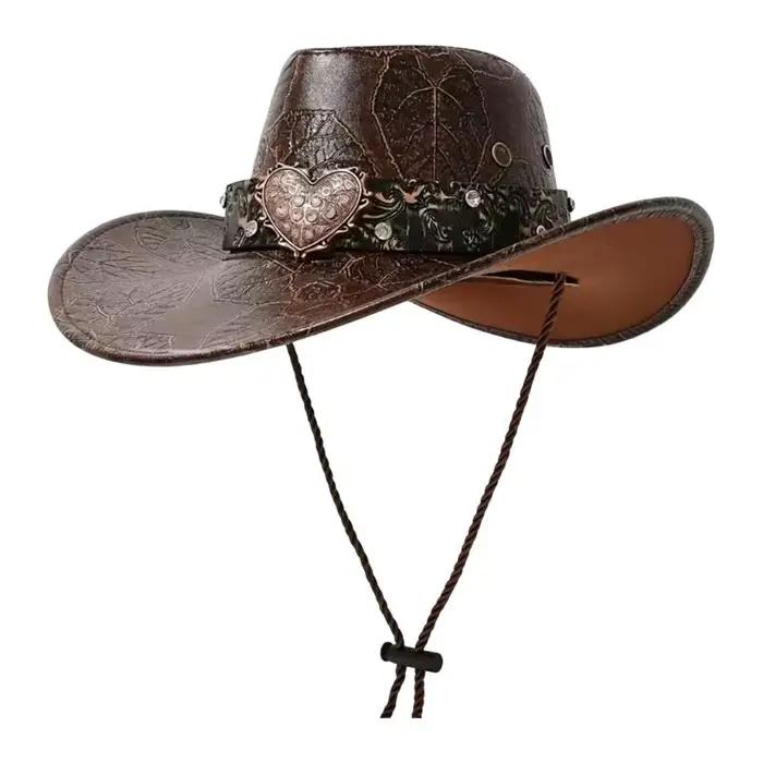 Casquette Cowboy occidentale à bords larges 39BB, couvre-chef Cosplay pour les occasions quotidienne