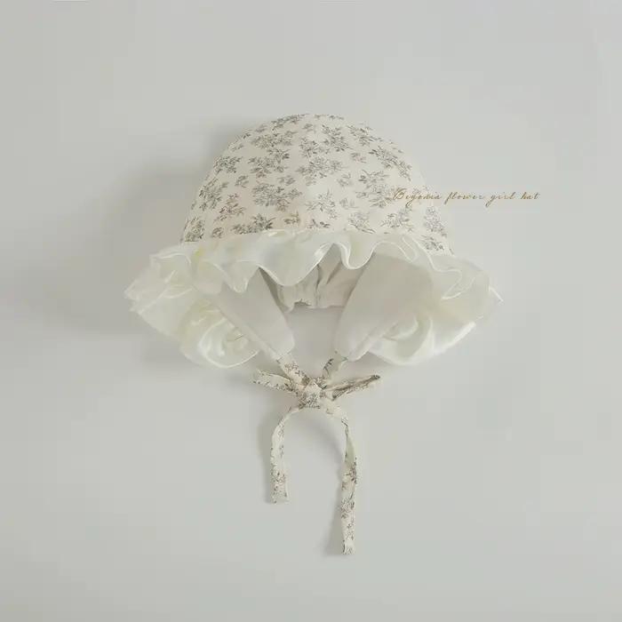 Nouveau-né bébé dentelle chapeau mignon coton enfants bébé fille gaze casquettes princesse infantile