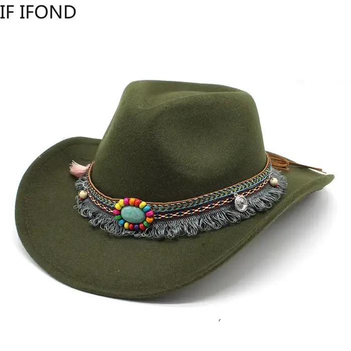 Chapeau Western Cowboy pour Homme et Femme, Casquette Monochromatique, Jazz Montana Sombrero Zones, 