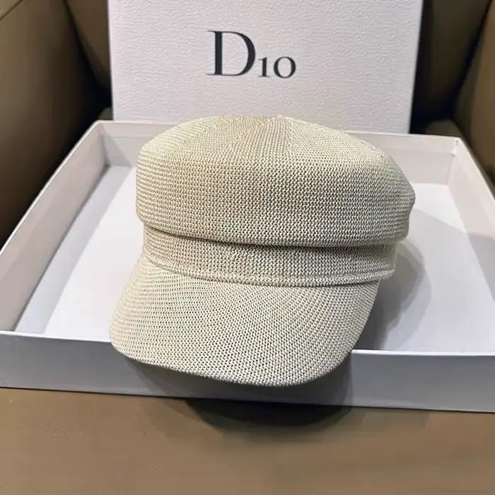Béret en lin pour femmes, chapeau de Style français, casquette unie à dessus plat, mode vacances quo