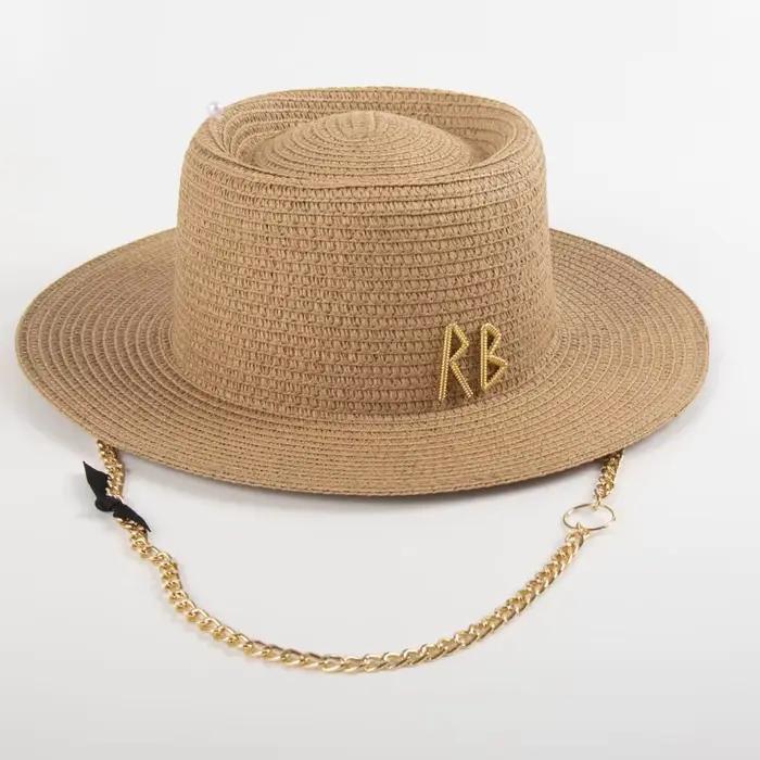 Chapeau de paille RB Rafia style espagnol, chapeau de plage, chapeau de paille espagnol haut de gamm