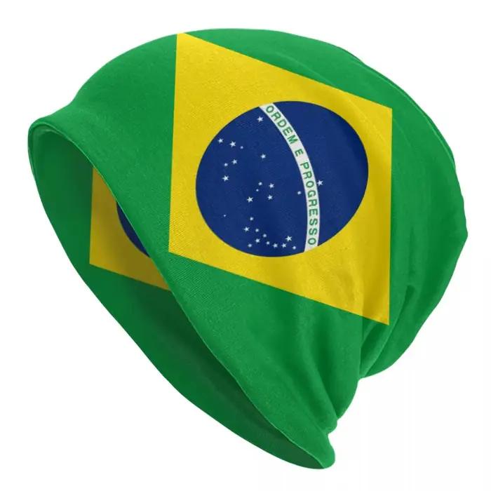 Bonnet personnalisé drapeau du brésil, chapeau tricoté pour hommes et femmes, Cool, unisexe, chaud, 