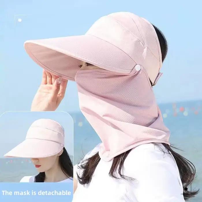 Chapeau à large bord pour hommes et femmes, protection solaire UV pour le cyclisme en plein air, mas