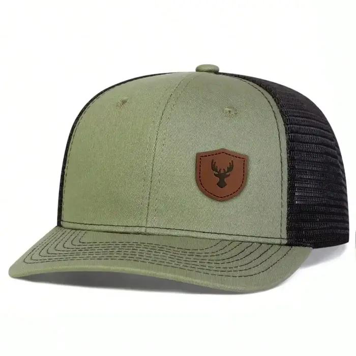 Casquette de baseball unisexe en cuir avec petites cornes de cerf, réglable, pour l'extérieur, print