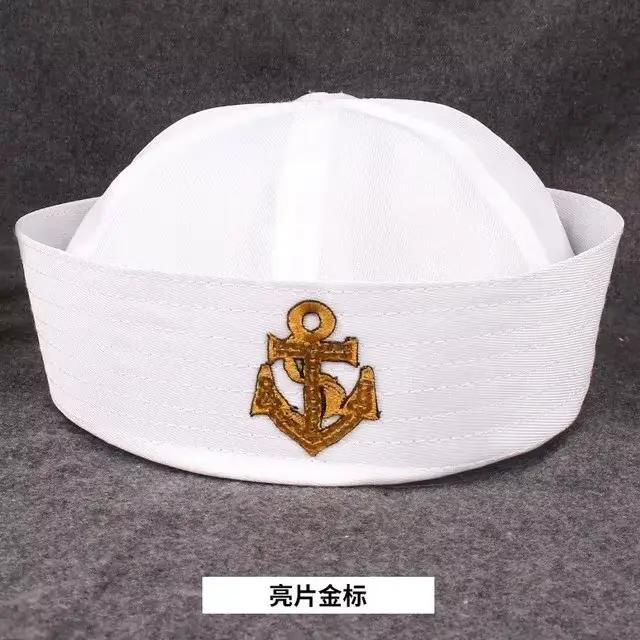 Casquette Militaire Bleue et Blanche Tendance pour Adultes et Enfants – Casquette Marine Ancre Marin