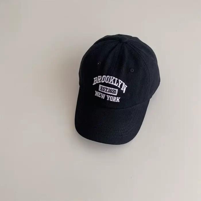 Casquette de baseball coréenne pour bébé, broderie de lettres, casquette à visière pour enfants, gar
