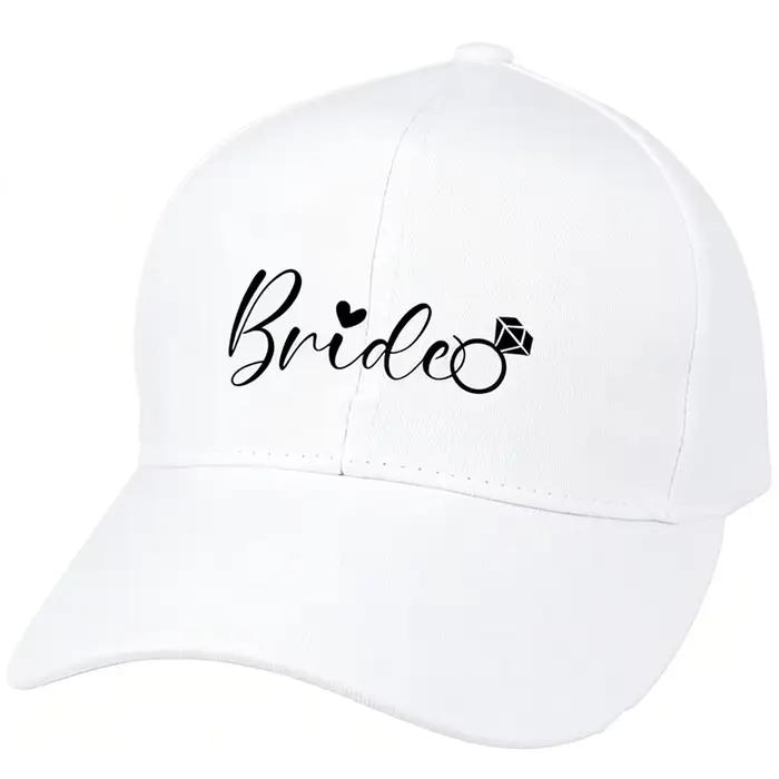 Chapeau de mariée et de marié, 1 pièce, accessoires de décoration pour fête de mariage, douche nupti
