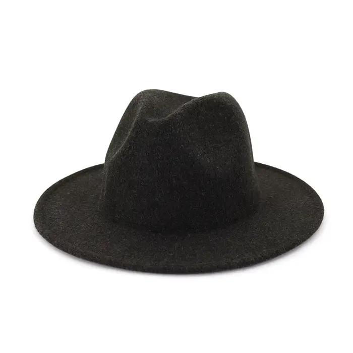 FS – chapeau de Jazz en laine Beige et blanc pour femmes et hommes, casquette à bord à pression, Tri