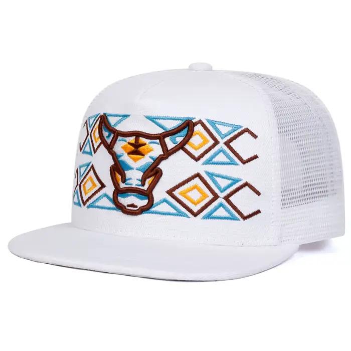 Filet de Baseball unisexe brodé tête de bœuf, chapeaux de printemps et d'été pour l'extérieur, casqu