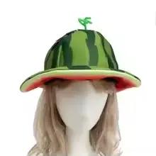 Nouveau chapeau en forme de pastèque, drôle, pour Halloween, Pâques, accessoire de fête