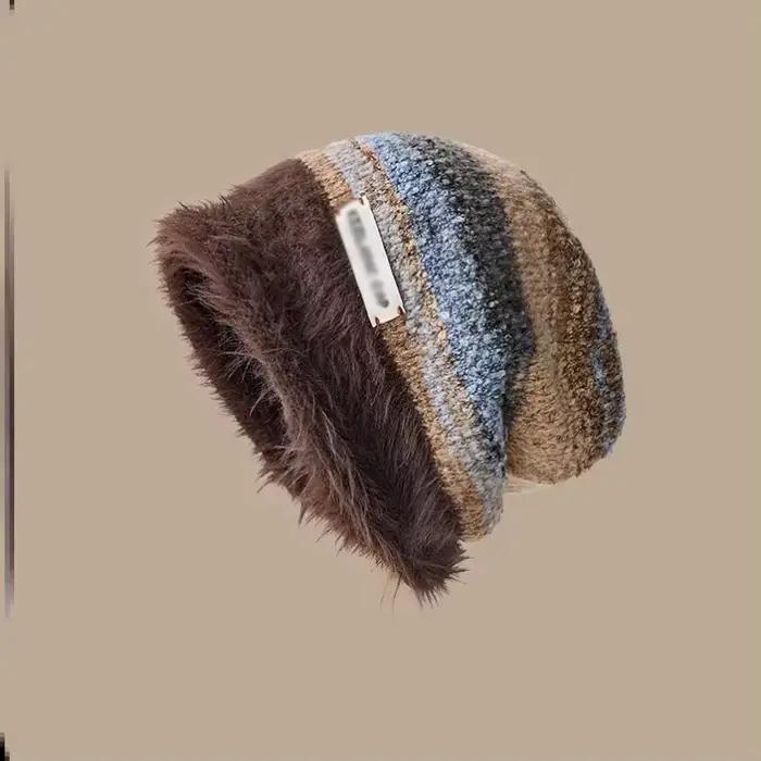 Maillard – bonnet en tricot ample pour femmes, acrylique thermique, surdimensionné pour grande tête,