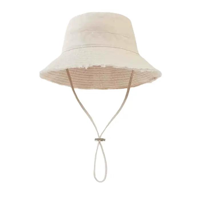 Chapeau bob kaki à large bord pour femme, style coréen, protection solaire estivale, idéal pour la p