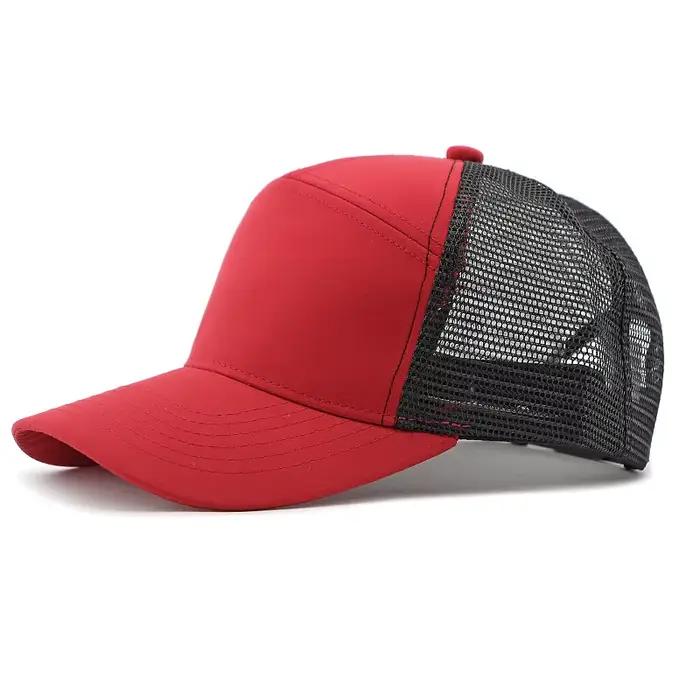 Logo personnalisé Richarson dur haut Snapback Casquette hommes plaine 7 panneaux maille camionneur c