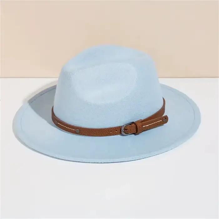 Chapeau Fedora en laine pour femmes et hommes, chaud, style britannique vintage, pour l'hiver et l'a