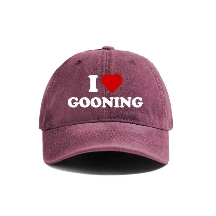 Casquette de Baseball imprimée drôle I Love Gooning, casquette de camionneur humoristique unisexe, P