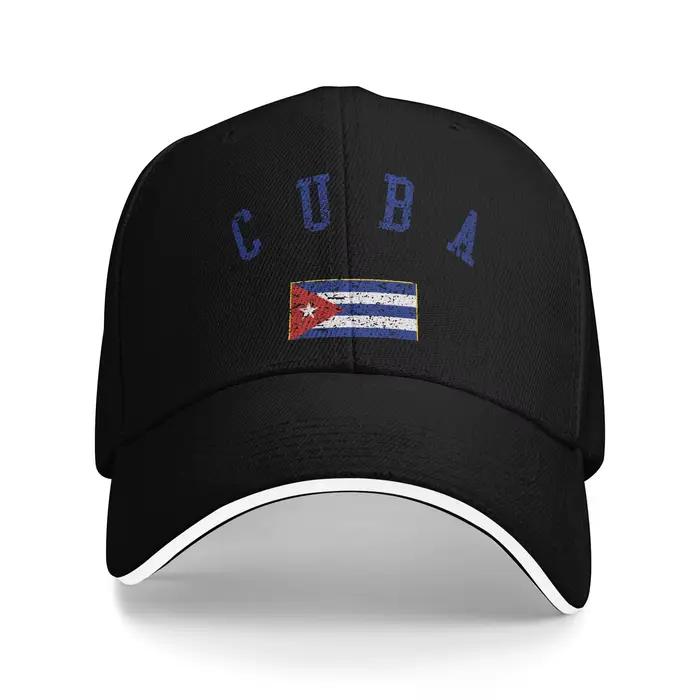 Casquette de baseball décontractée vintage avec drapeau du patrimoine cubain, respirante, unisexe, p