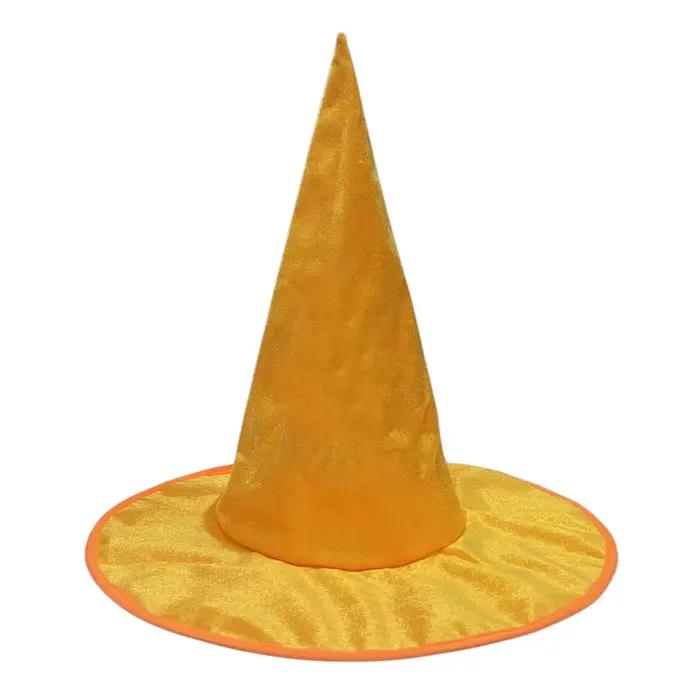 Chapeau de sorcière Halloween chapeau de sorcière en flanelle colorée chapeau de sorcière sombre ass