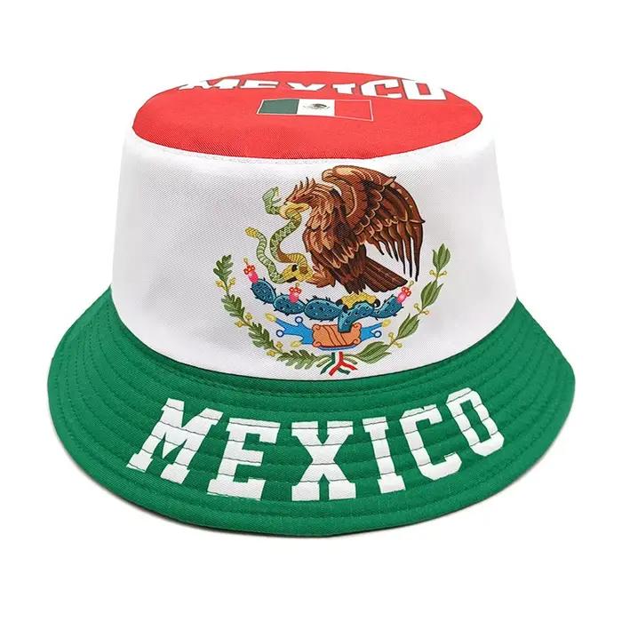 Chapeau Bob Imprimé Drapeau pour Hommes et Femmes, Casquette de Pêcheur pour Supporters de Football,