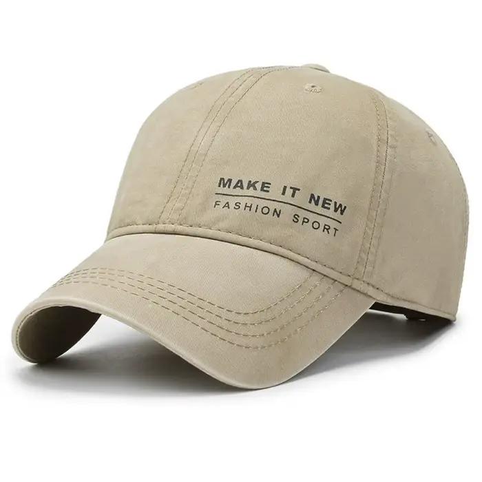 Casquette de baseball à visière brodée, réglable, en pur coton, avec protection solaire, style snapb