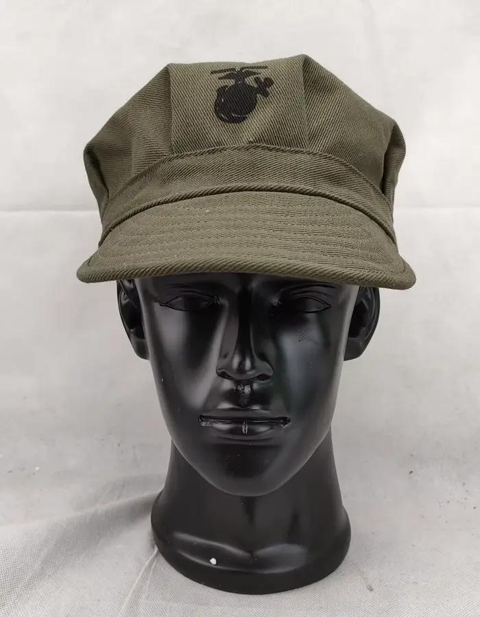 Casquette militaire verte HBT vintage USMC (Corps des Marines du Pacifique) de la Seconde Guerre mon