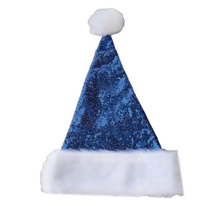 Chapeau fête à thème noël 39BB pour adultes, casquettes père noël à paillettes, accessoires Festival