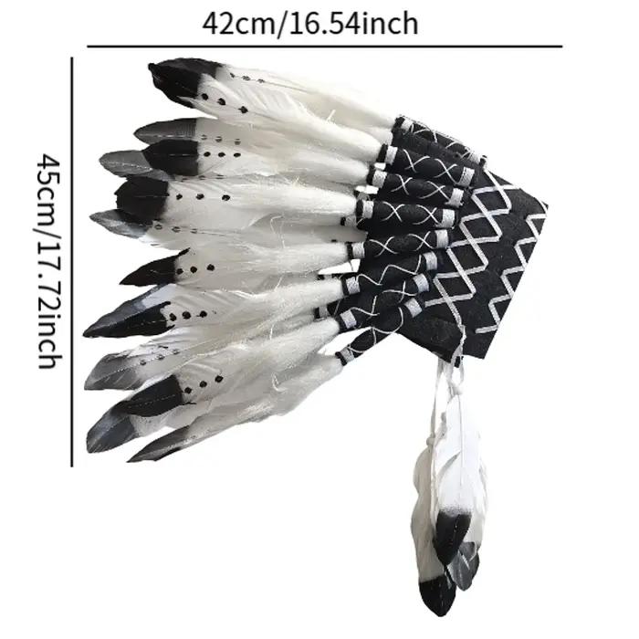 Chapeau indien en plumes pour hommes et femmes, coiffure, décoration, vêtements de sauna pour adulte