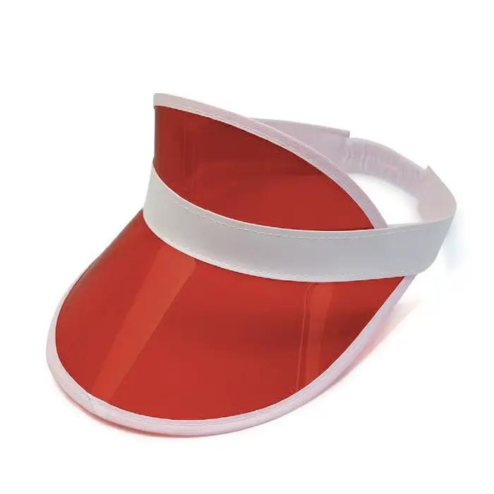 Summer Sky Top Plastic Sun Hat With Adjustable Elasticity And Transparent Sun Visor For Men And Wome