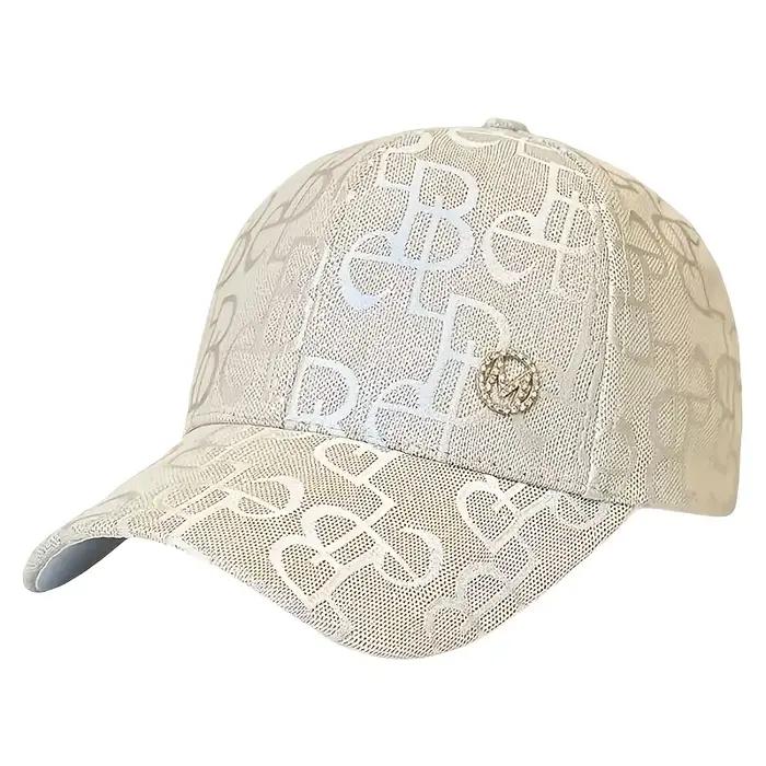 Casquette de baseball légère pour femme, ajustable, avec logo scintillant, respirante, décontractée,