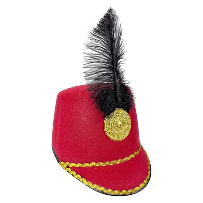 Chapeau de fanfare vintage de style chevalier, protection solaire, pour uniforme, jeu de rôle, avec 