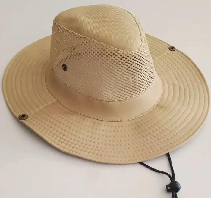 Chapeau de soleil pour homme à large bord, style chevalier, monochrome mat, casquette de pêcheur pou