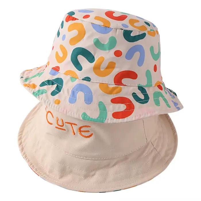 Chapeau de pêcheur pour garçons, 2 pièces, mode d'été, chapeau seau, article pour filles, casquette 