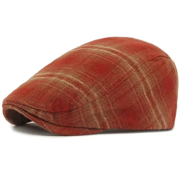 HT4701 bérets printemps automne chapeau casquettes pour hommes femmes Plaid artiste peintre béret ch