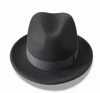 Chapeau Fedora 100% feutre de laine pour hommes, chapeau Trilby à bord court, grande taille pour gen