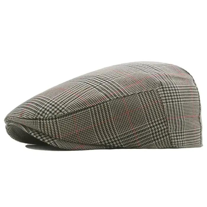Chapeau de gavroche en tweed grossier pour hommes, béret rétro britannique, chapeau avant de sport d