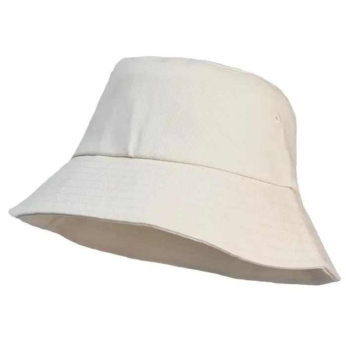 Chapeau de soleil grande taille pour homme et femme, chapeau de pêcheur uni en pur coton, casquette 
