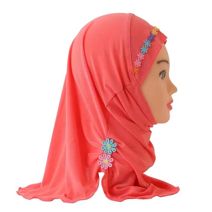 Chapeau pour enfants petite fille chapeau de fleur fait à la main foulard en gaze malais chapeau de 
