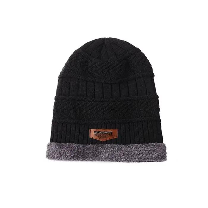 2 pièces ensembles hiver chaud velours hommes chapeau écharpe gants ensemble pour hommes et femmes f